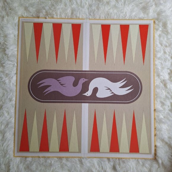 Backgammon Replacement Board Only 1970s Game Vintage Yellow Retro Craft Scrap - Picture 1 of 4